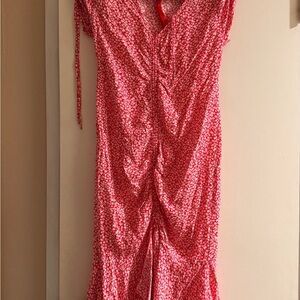 Fashion Nova Red and White Floral Dress